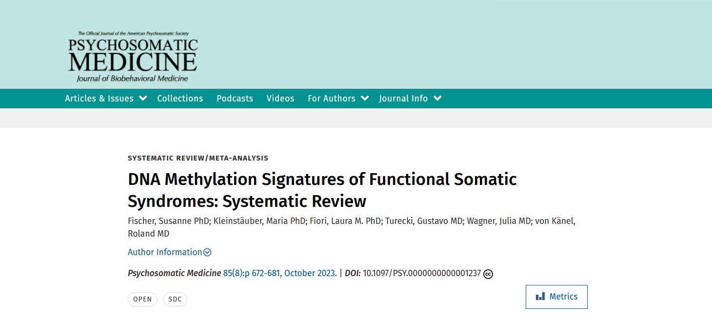 Sharing references: DNA Methylation Signatures of Functional Somatic Syndromes